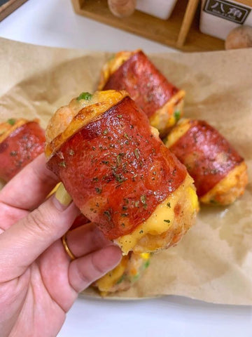 Bacon-Wrapped Cheese Shrimp Rolls (Air Fryer Friendly)