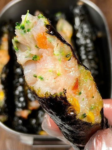 Pan-fried Shrimp Veggie Sushi Rolls