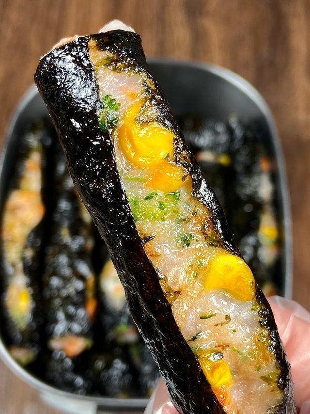 Pan-fried Shrimp Veggie Sushi Rolls