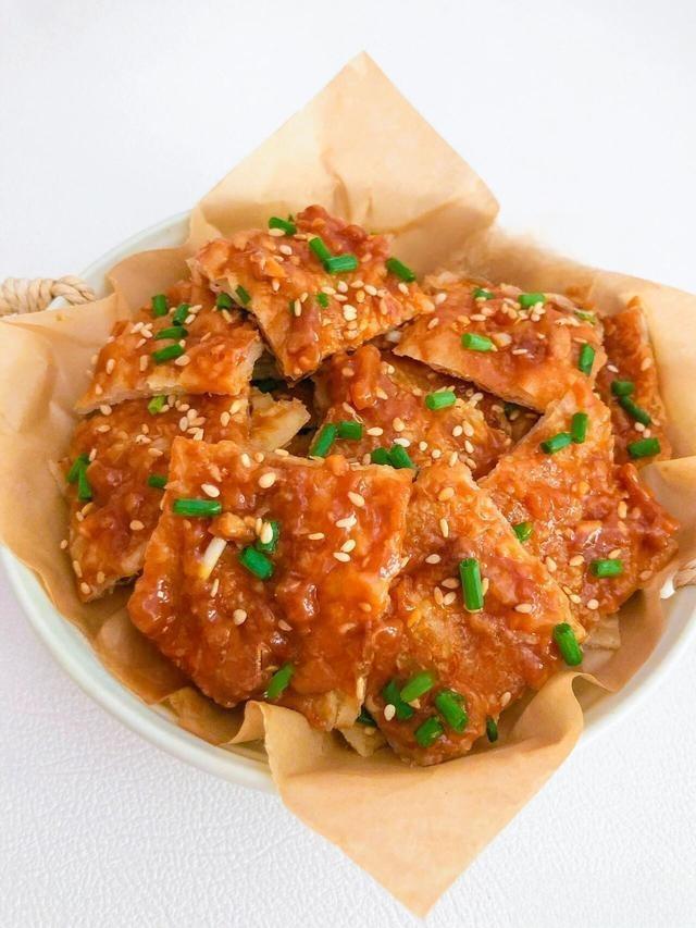 Tomato Soy Sauce Pancake Squares