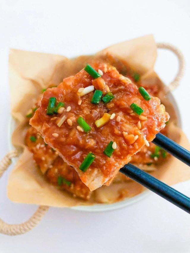 Tomato Soy Sauce Pancake Squares