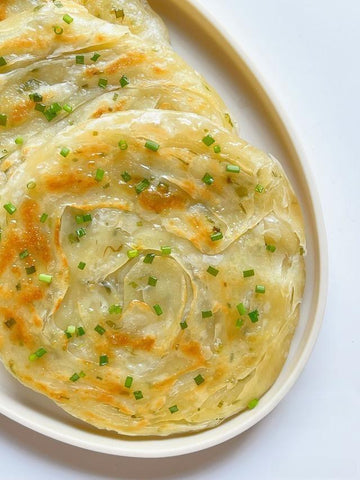 Crispy Scallion Puff Pastry Pancakes
