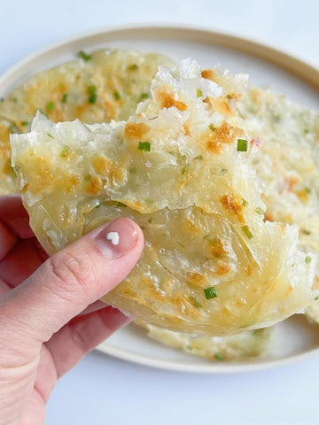 Crispy Scallion Puff Pastry Pancakes