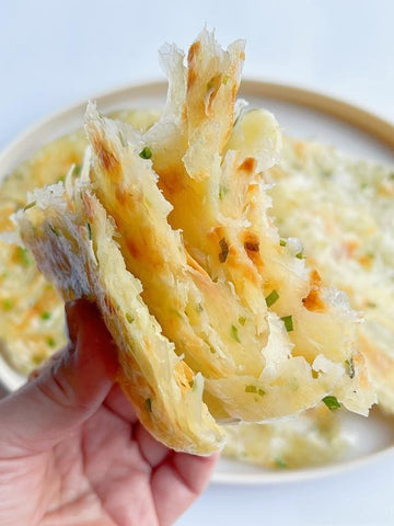 Crispy Scallion Puff Pastry Pancakes