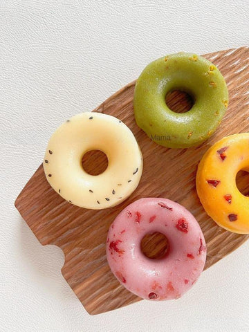 🌈 Colorful Steamed Rice Donuts