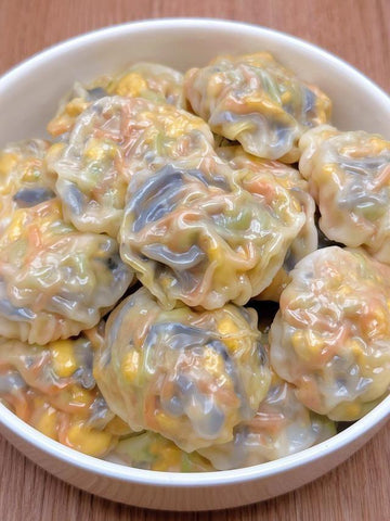 Steamed Veggie Egg Crystal Dumplings