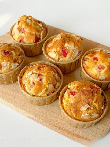 Strawberry Almond Muffins