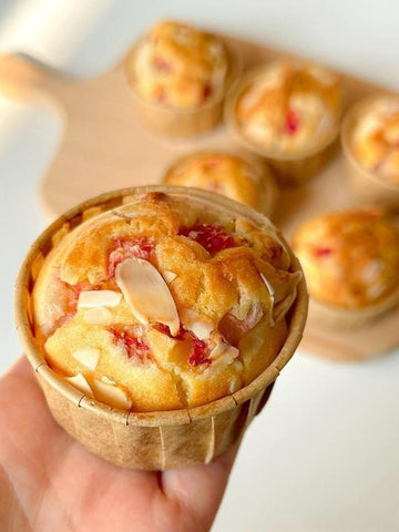 Strawberry Almond Muffins