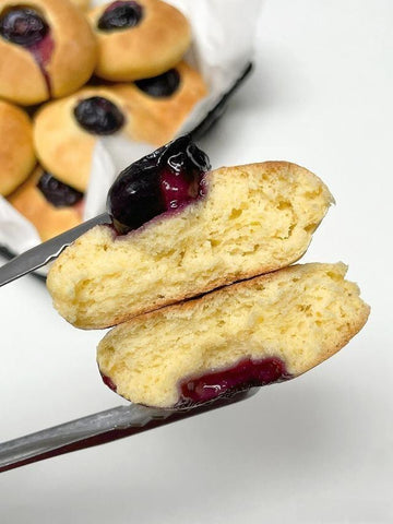 Fluffy Chinese Yam Blueberry Buns