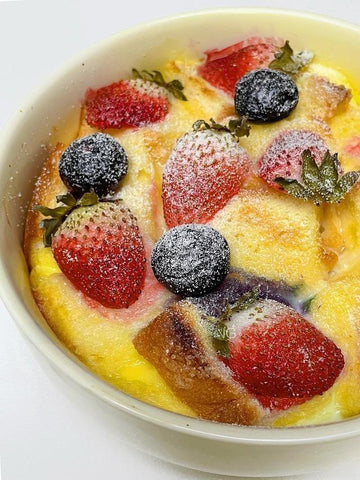 Berry Custard Toast Bake