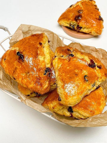 Golden Cranberry Butter Scones