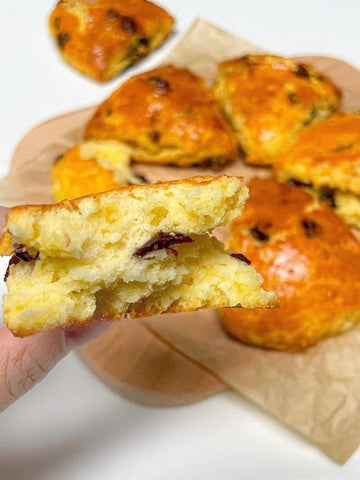 Golden Cranberry Butter Scones