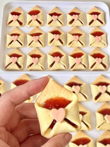 Strawberry Jam Envelope Cookies