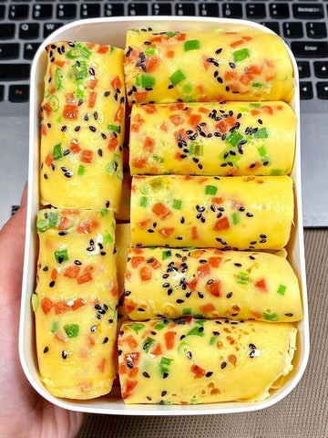 Ham & Veggie Egg Rolls with Sesame