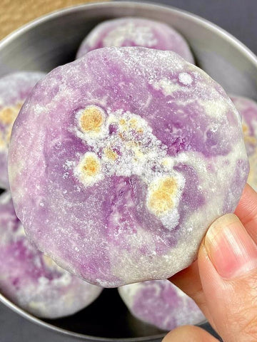 Purple Sweet Potato Cheese Pancakes