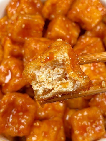 Sweet & Tangy Glazed Tofu Bites