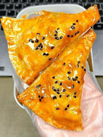 Golden Hand-Held Puff Pastries (Air Fryer Sesame Triangles)