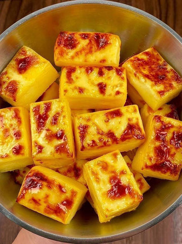 Golden Cheese Custard Cubes