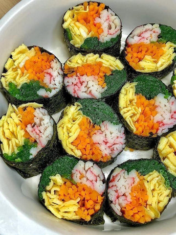 Rainbow Veggie Seaweed Sushi Rolls