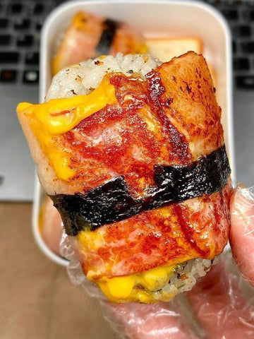 Cheesy Bacon Rice Roll Bites