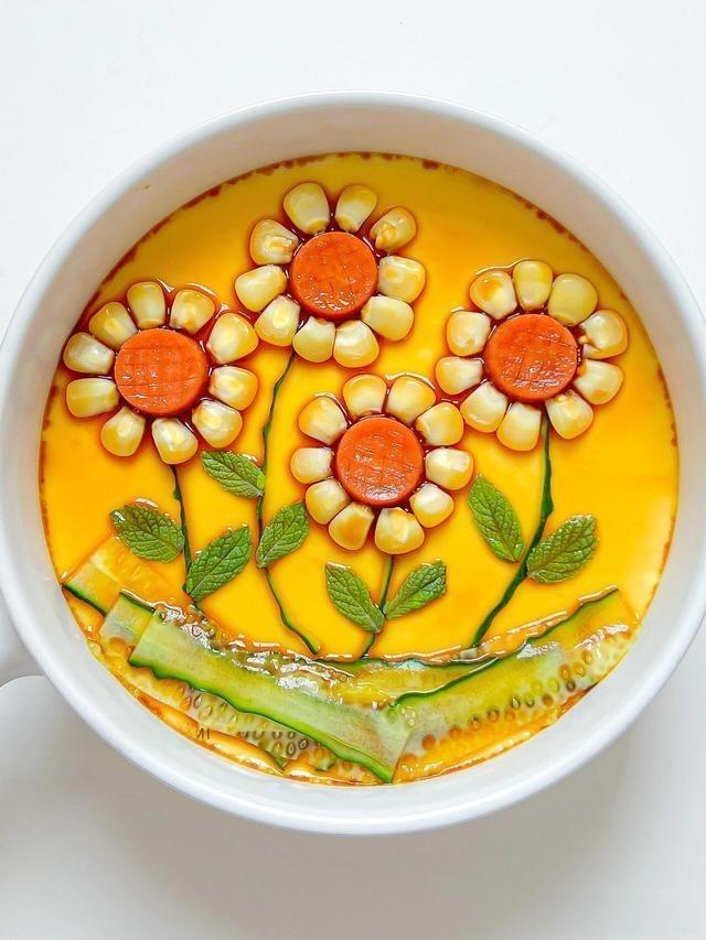 Sunny Garden Steamed Egg Delight
