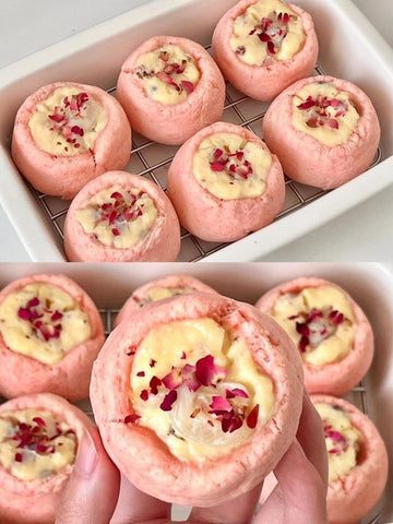  Rose Lychee Cheese Buns