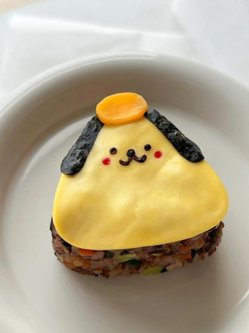 Puppy Face Multigrain Rice Balls with Cheese Topping