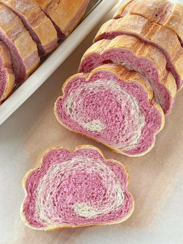 Swirled Purple Potato Cloud Bread
