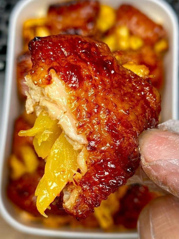 Pineapple-Stuffed Air-Fried Chicken Wings