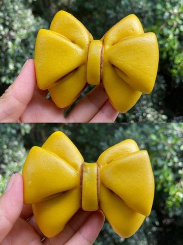 Pumpkin Bow Buns with Red Bean Filling