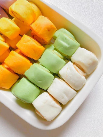 Rainbow Mini Steamed Buns