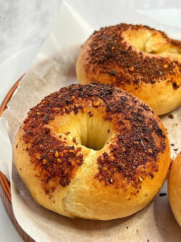Spicy Chicken Cheese Stuffed Bagels