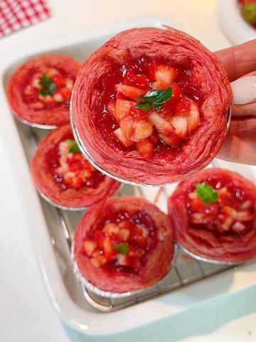 Strawberry Cream Egg Tarts