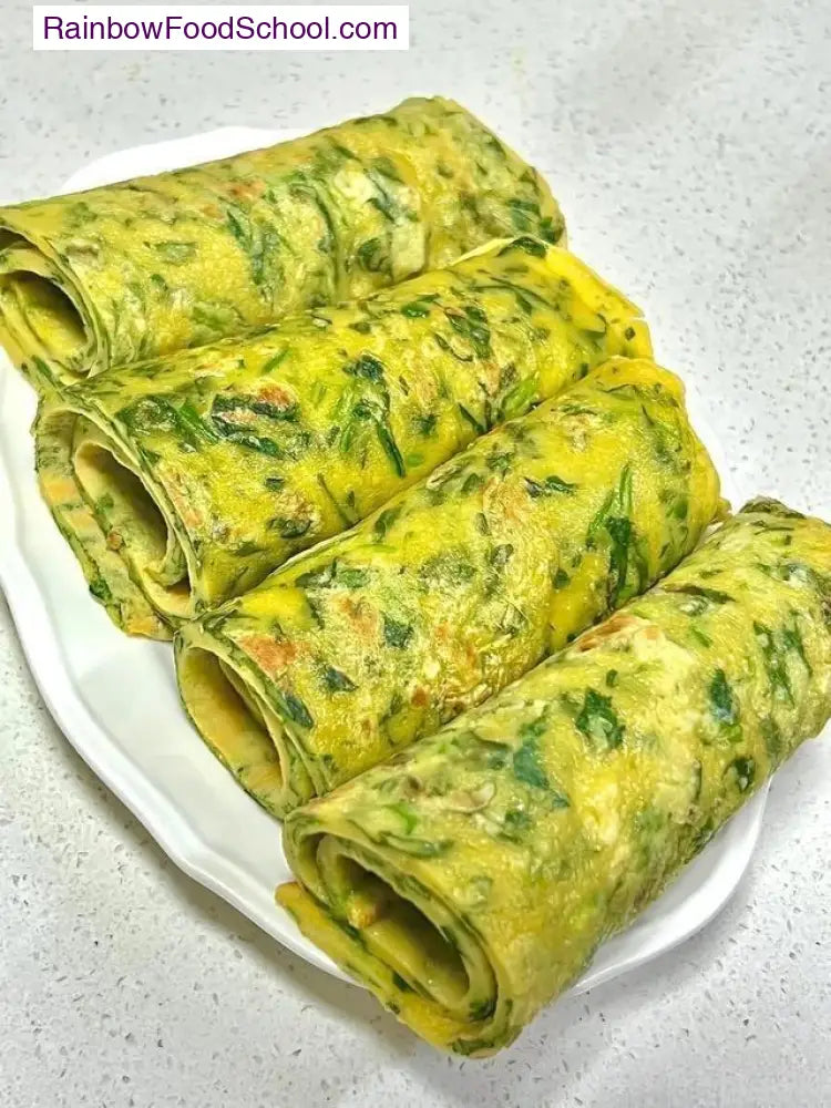 rainbowfoodschool.com Spinach Egg Wrap Rolls
Recipe Asian Appetizers and Snacks rainbowfoodschool.com_