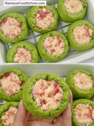 rainbowfoodschool.com Strawberry Cheese Matcha Bites
Recipe Asian Appetizers and Snacks 
