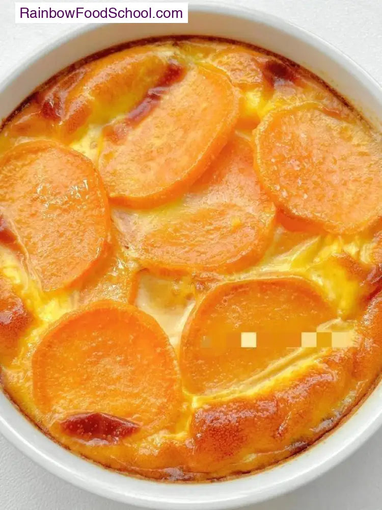 rainbowfoodschool.com Sweet Potato Custard Bake Recipe Asian Appetizers and Snacks 