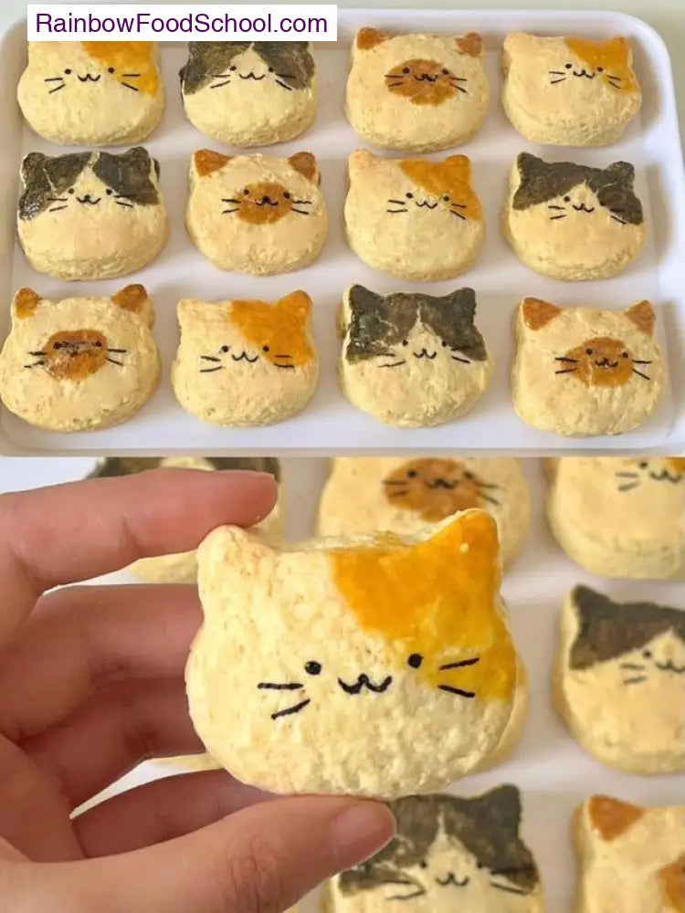 rainbowfoodschool.com Whisker Biscuit Cat Cookies
Recipe Asian Appetizers and Snacks 
